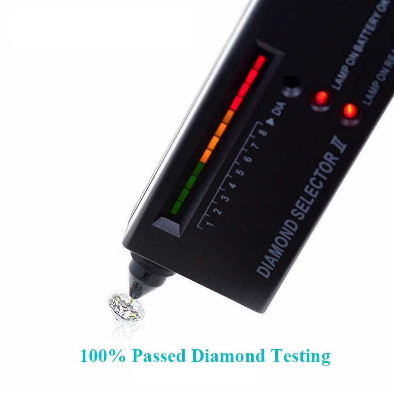 100% prawdziwe D kolor Moissanite kamień 1.0ct 6.5mm Lab Grown diament GRA certyfikat Moissanita Premium Gemstone Pass diament Tester