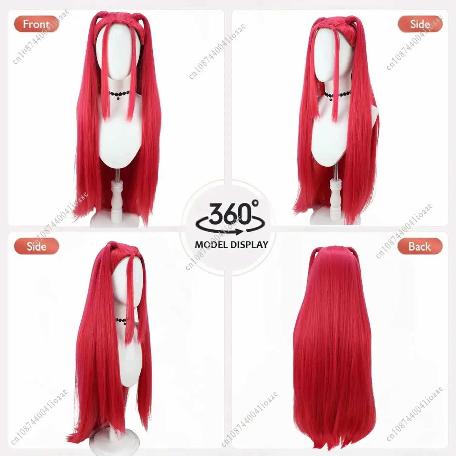 Película caliente Kpop niños niñas Cosplay peluca Mira Rumi Demon Hunters púrpura negro rojo pelo largo Halloween Cosplay pelo Anime peluca Accesorios