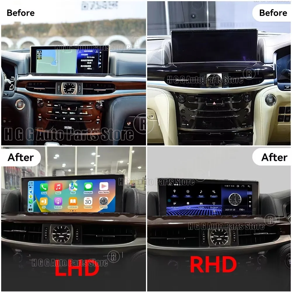 12.3 Inch Android 13 Car Radio For Lexus LX570 LX 570 LX450 2016-2019 Multimedia Player GPS Navigation Wireless Carplay 5G WIFI