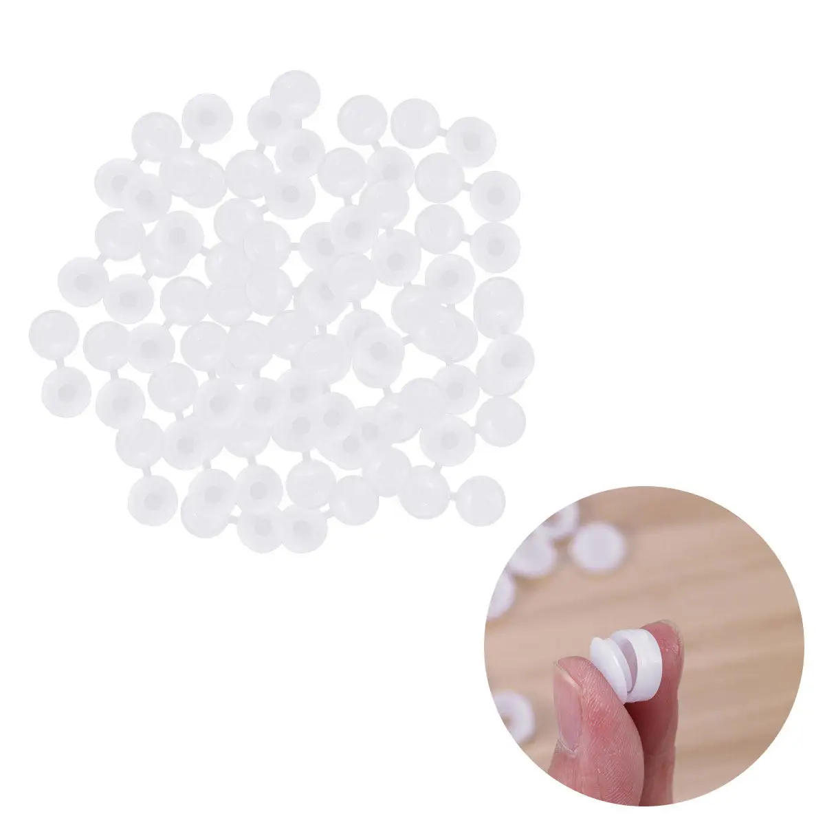 50Pcs Screw Covers Plastic White for Concealing Screw Heads in Wardrobes Mirrors Cabinets Kitchens Shopfitting Rust Resistant
