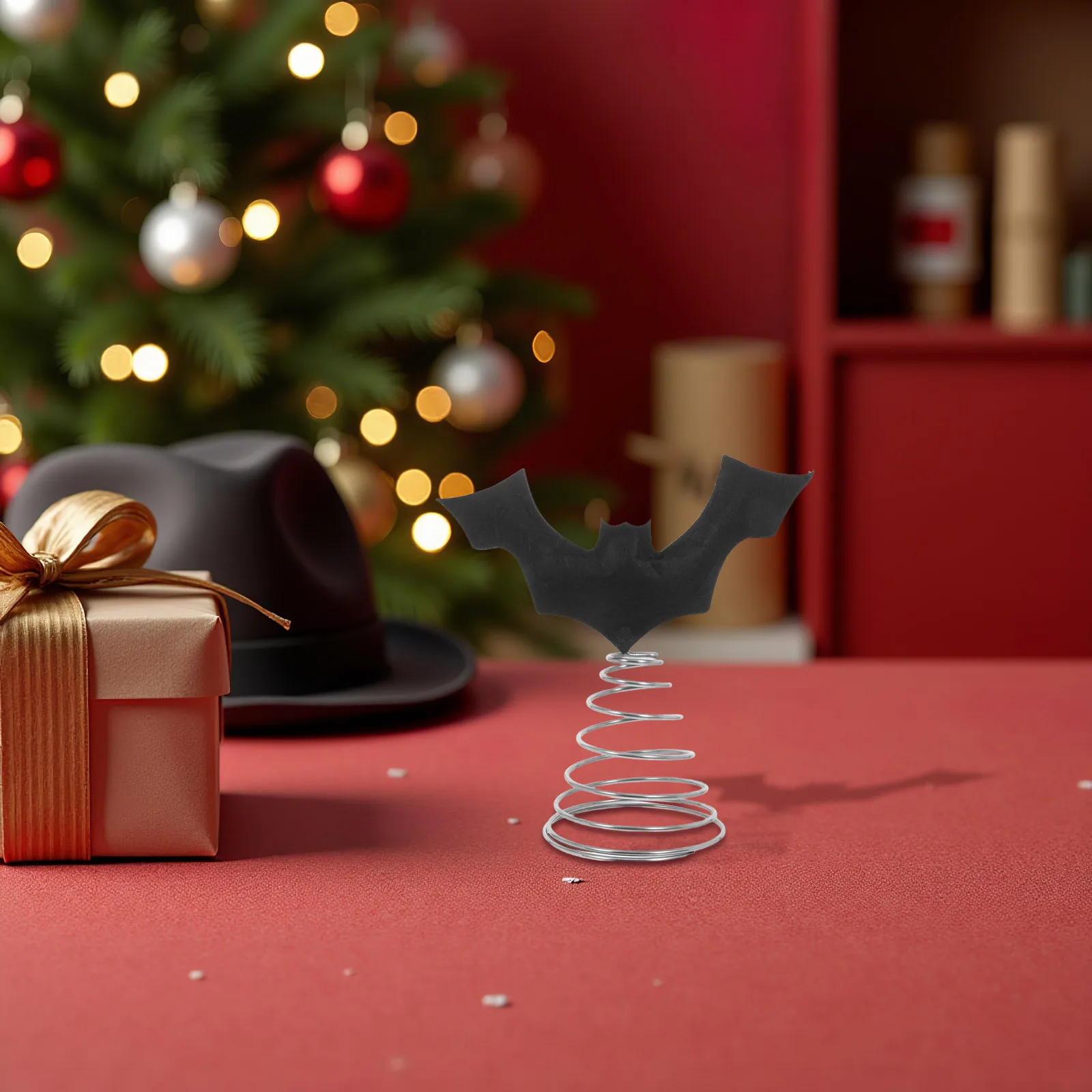 

Halloween Bat Tree Topper Black Rustic Metal Bat Ornament Holiday Party Decoration Halloween Tree Finials Haunted House