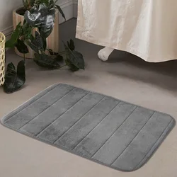 1PC Home Soft Bath Mat Super Absorbent Bathroom Carpets Rugs Soft Memory Foam Floor Bedroom Toilet Floor Shower Rug Home Decor