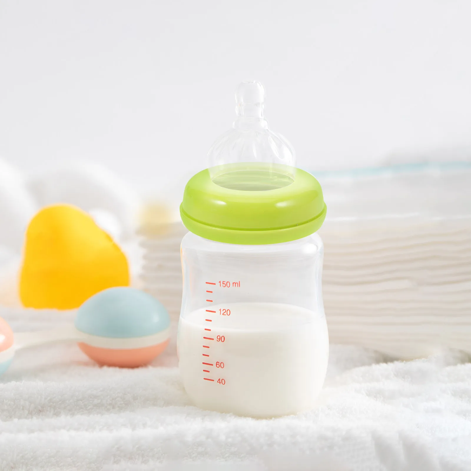 

5Pcs Baby Bottle Collar Replacement Wide Neck Plastic Screw on Cap Collar Ring Feeding Bottles Replacement Baby Bottle Ring