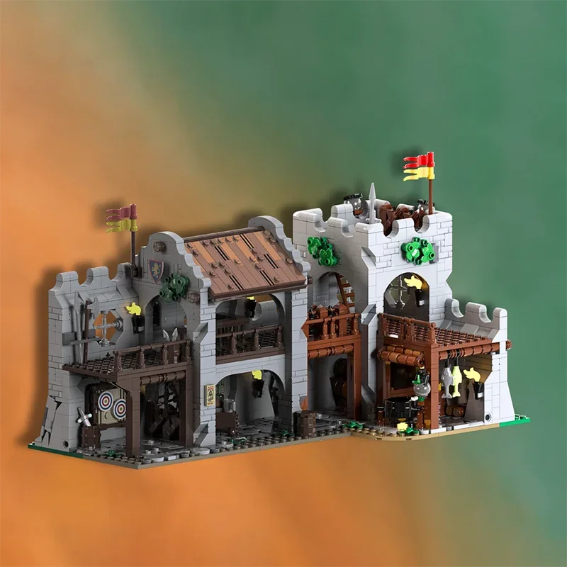 Klocki konstrukcyjne Moc Budynki Model Zamku Rzeźnika Technologia Modularny Średniowieczny Model Zamku Klocki Zabawki Świąteczne Zestawy DIY Zestawy do Składania Prezent