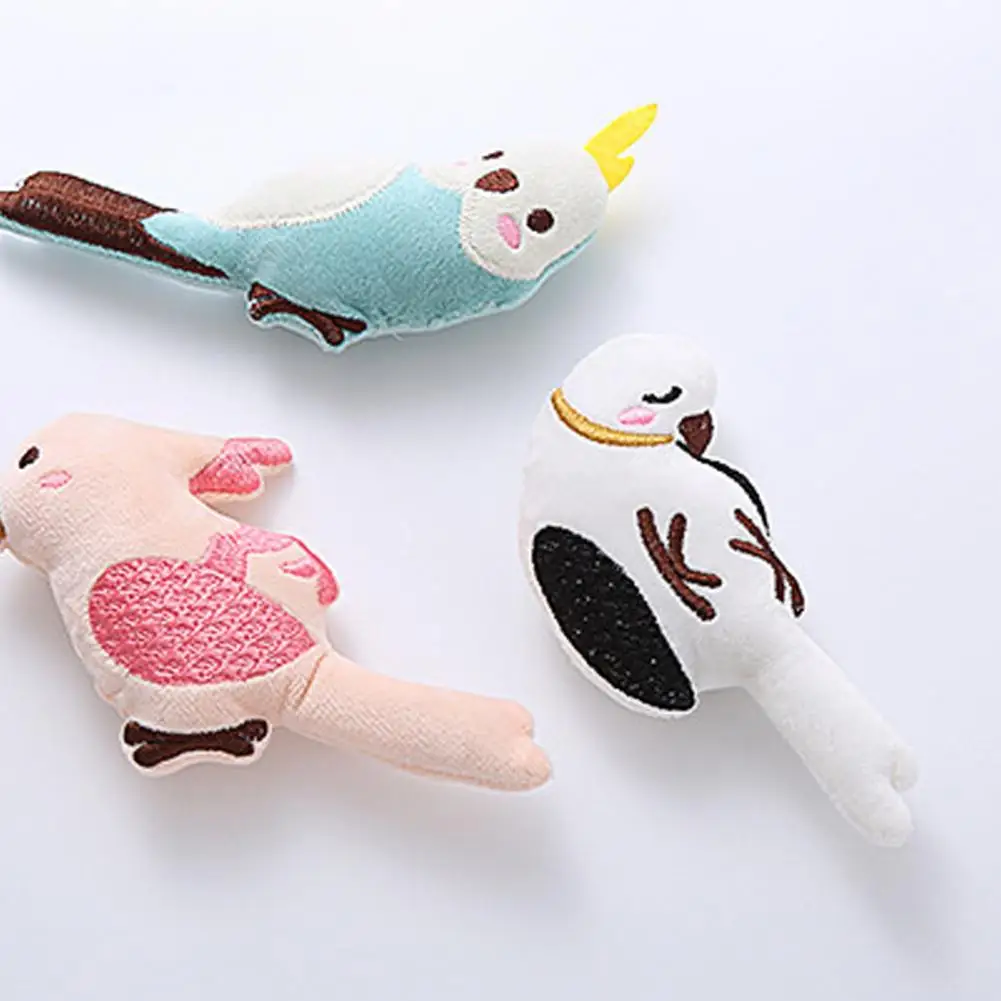 Cat Toys for Play Stress-relieving Plush Cat Toys Bird Design with Catnip for Teeth-grinding Playful Fun Cat Toys with Catnip