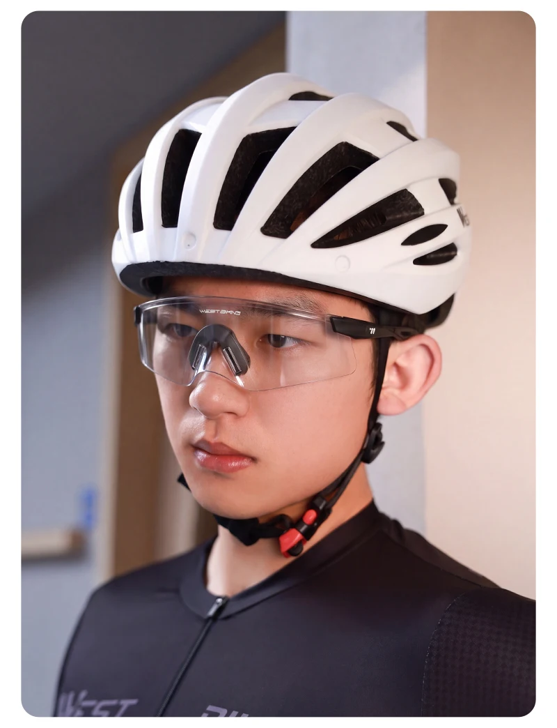 WEST BIKING Fahrrad-Sonnenbrille Photochromatisch Beschlagfrei UV400 TR90-Rahmen Aero-Beak-Design für Herren Damen Rennrad Mountainbike Eyewear – Detail 21