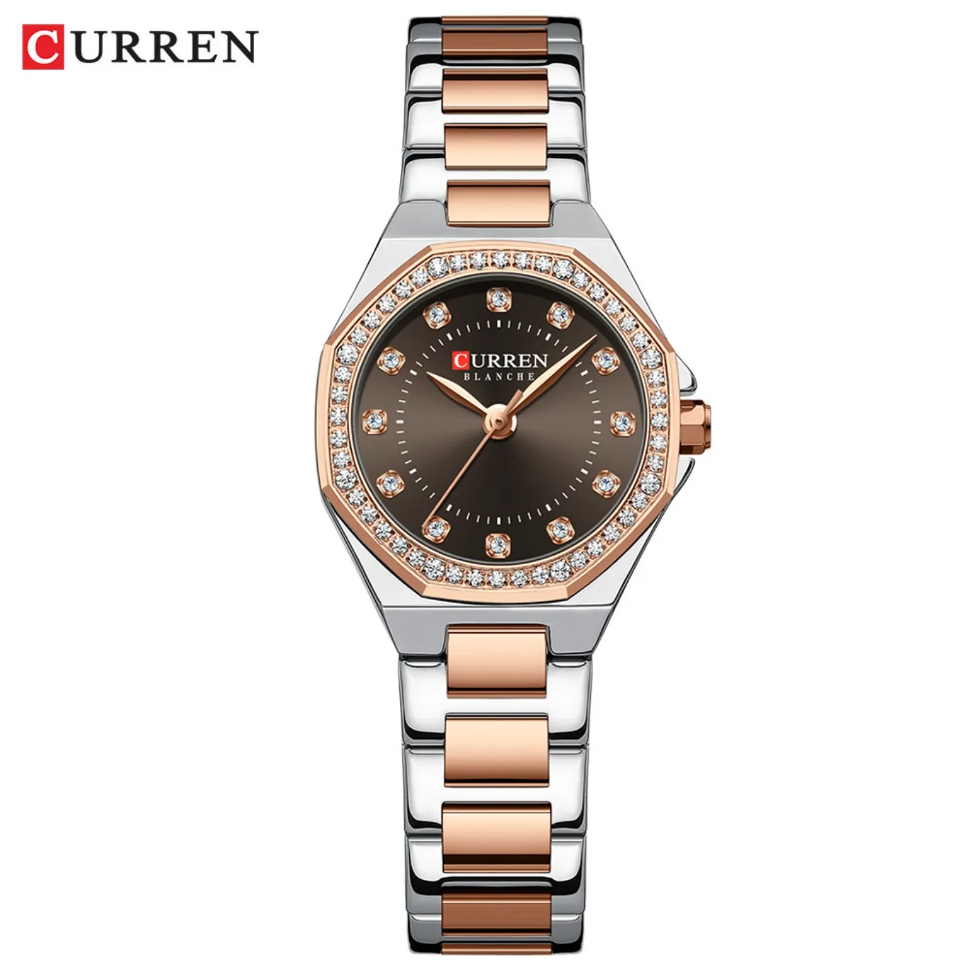 CURREN Original Quartz Watch for Women Fashion Elegant Ladies Watches Stainless Steel Waterproof Wristwatch Gifts