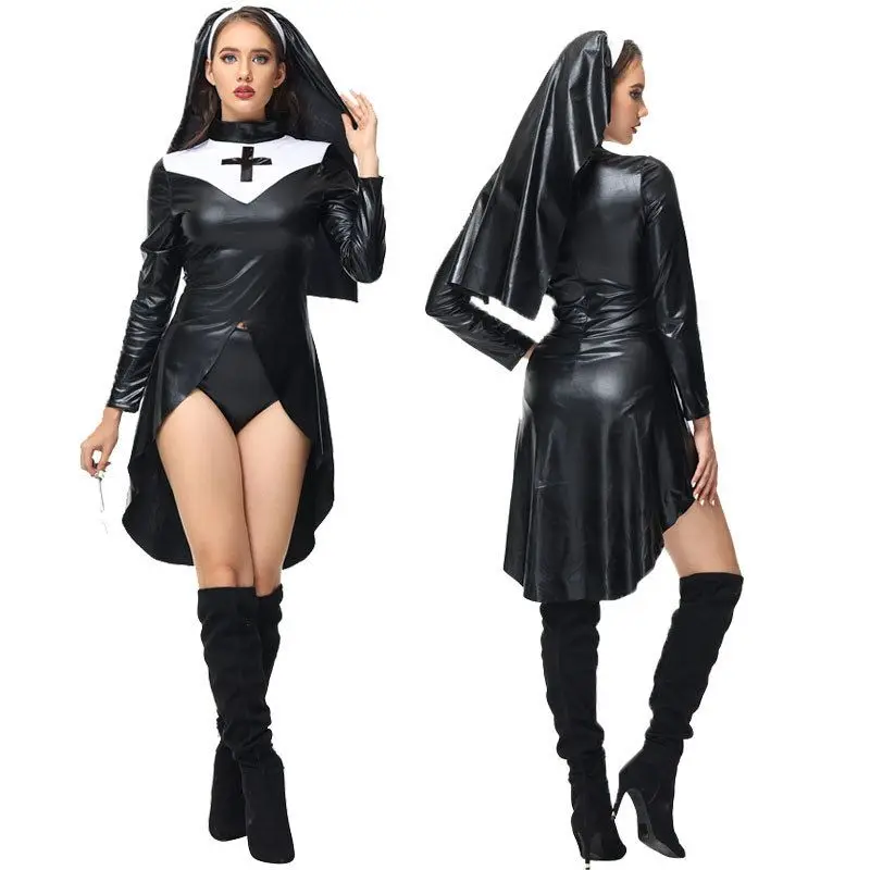 Traje de Cosplay de loween de Freira Medieval, Vestido Tradicional E para Performance de Palco, Sdotisa, Maria,...