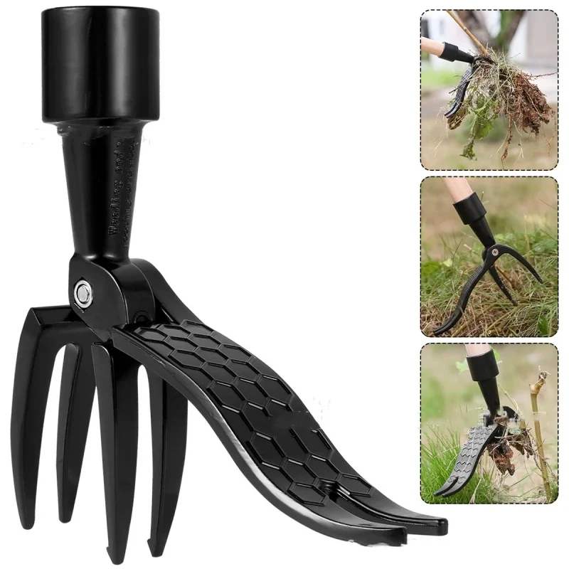 1PCS Weeding Head Replacement Claw Foot Pedal Weed Puller Stand Up Gardening Digging Weeder Root Remover And Handle