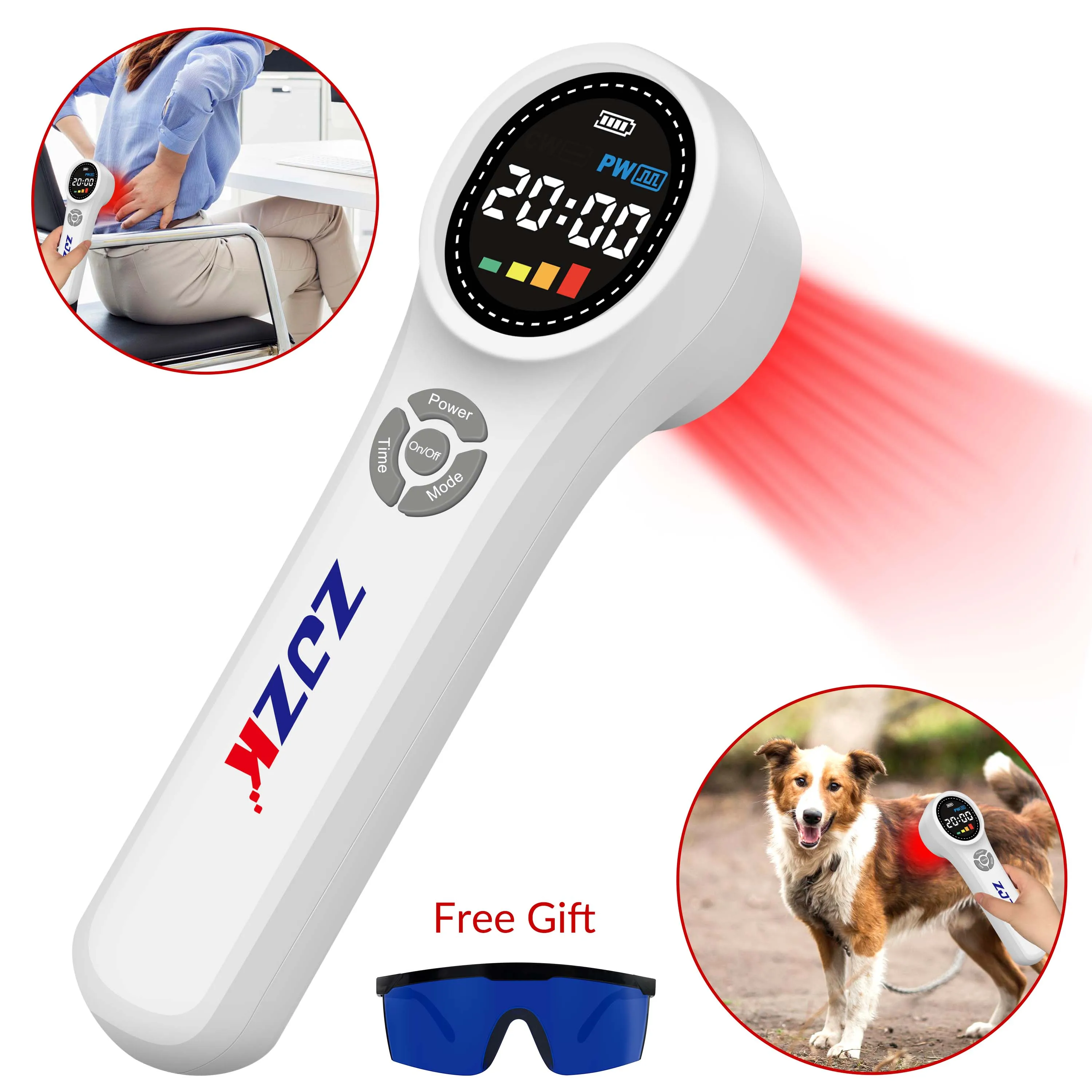 ZJZK Mls Robotic Laser Pet Heat Light Cold Laser Therapy For Rheumatoid Arthritis 660nm 810nm 980nm Soft Tissue Injuries