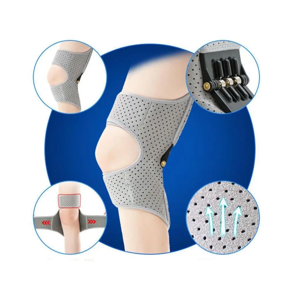 with Powerful Rebound Springs Knee Assistive Device Non-Slip Breathable Knee Protection Booster Adjustable Brace Joint Support