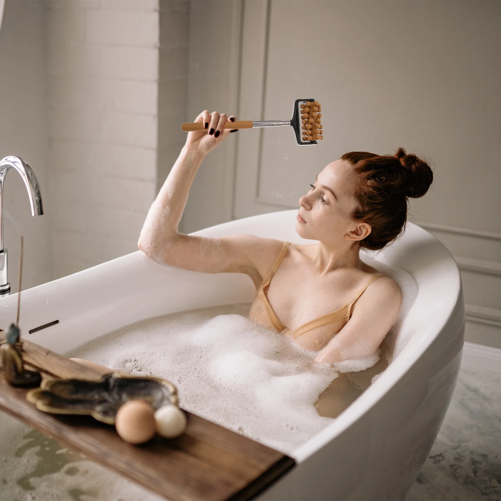 

3Pcs Telescopic Rolling Wheel Back Scratcher Stainless Steel Portable Body Massager Extendable Itch Relief Fitness Supply