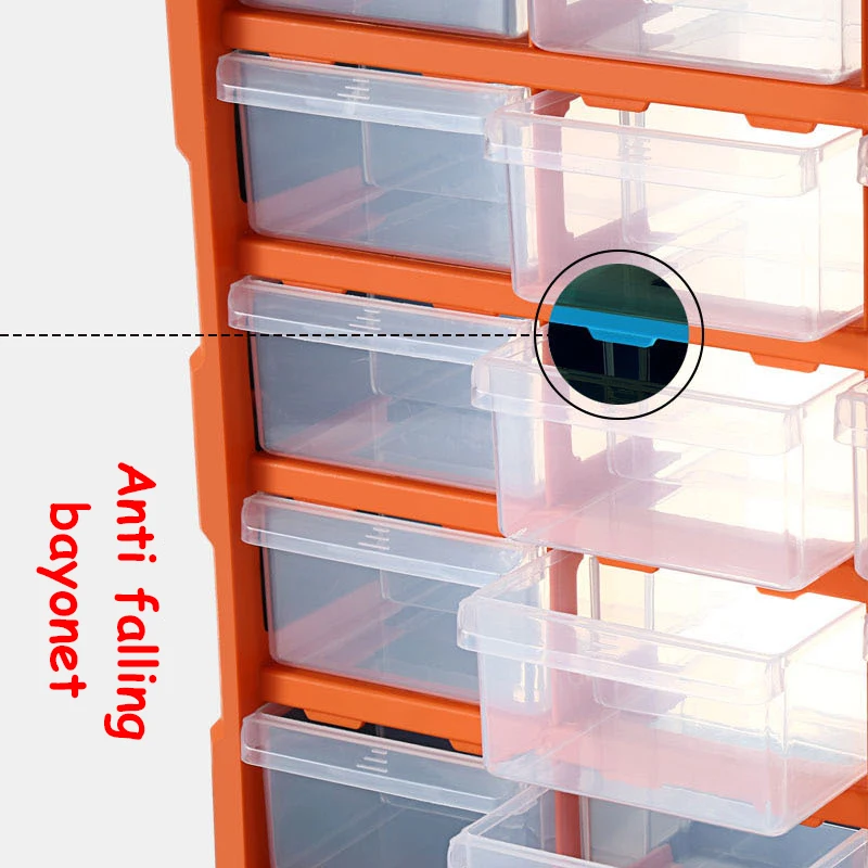 Multi-grid Parts Storage Box Transparent Drawer Boxes Plastic Tool Cases Screw Hardware Parts Electronic Component Organizers