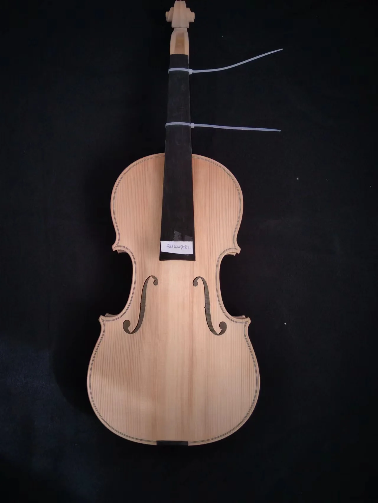 Unfinished White Violin 4/4 Handmade Flamed European Maple Back EU22090802# Nice Grains