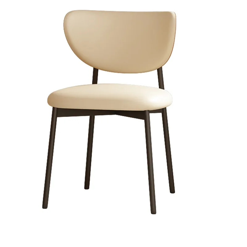 

Retro Italian minimalist dining household solid wood light luxury quiet wind simple modern medieval backrest chair designer