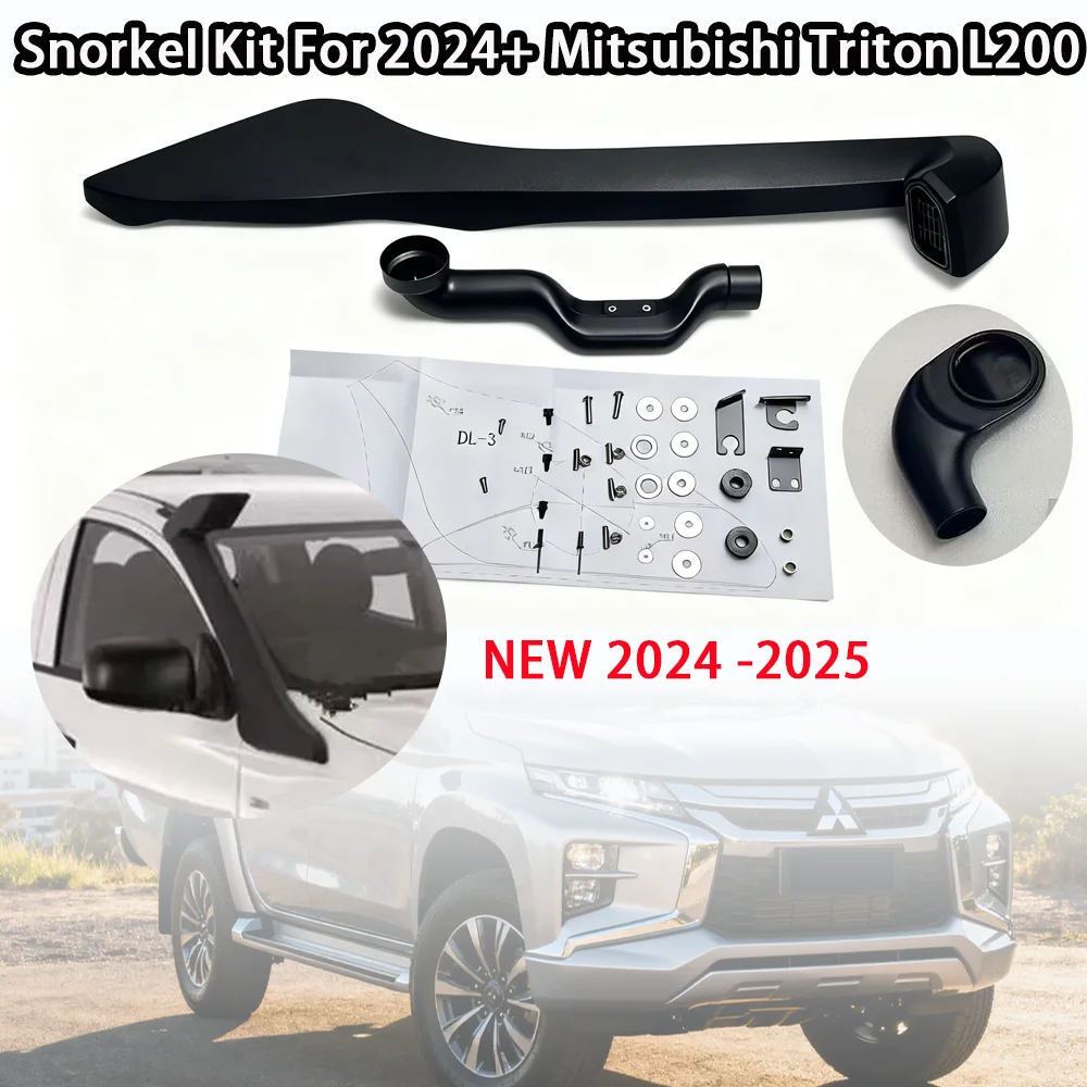 Kit de snorkel para Mitsubishi Triton L200 2024 2025 LLDPE, snorkel de entrada de aire todoterreno 4x4, accesorios para coche