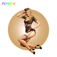 FUYOOHI Play Stickers Personality Jimi Hanninen Pinup Girl Decal Car Styling Sticker Waterproof Bumper Window Sexy Car Stickers