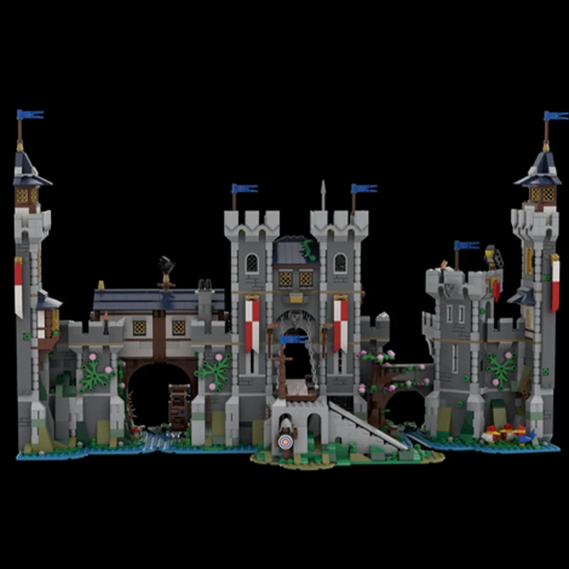 MOC- 142479   Cidade streetscape série castelo arquitetura moc bloco de construção diy modelo educação brinquedos crianças presentes natal3223p