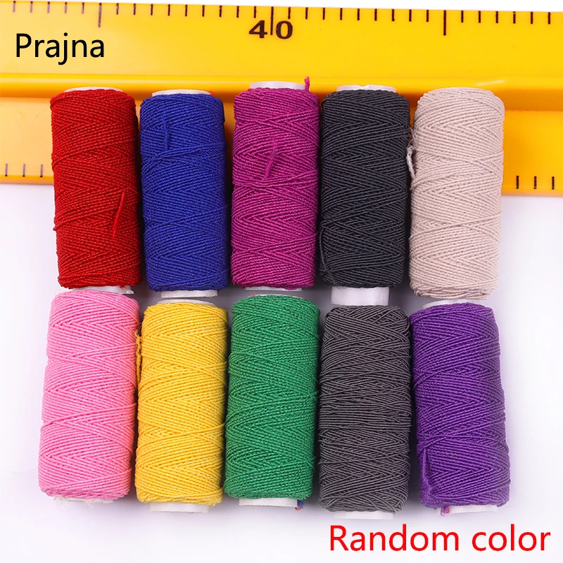 Prajna Random 10 Roll/Set Elastic Thread Set Industrial Sewing Machine Thread Mixed Color Elastic Thread For Bracelet DIY Sewing