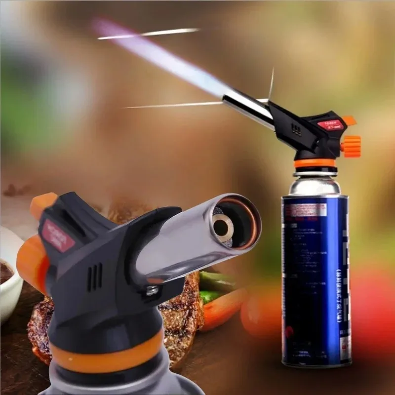 Lighters Ignition Head Adjustable Gas Torch Flame Gun with Reverse Use Kitchen Jet Blow Torch Lighter for BBQ Butane Lighter 2