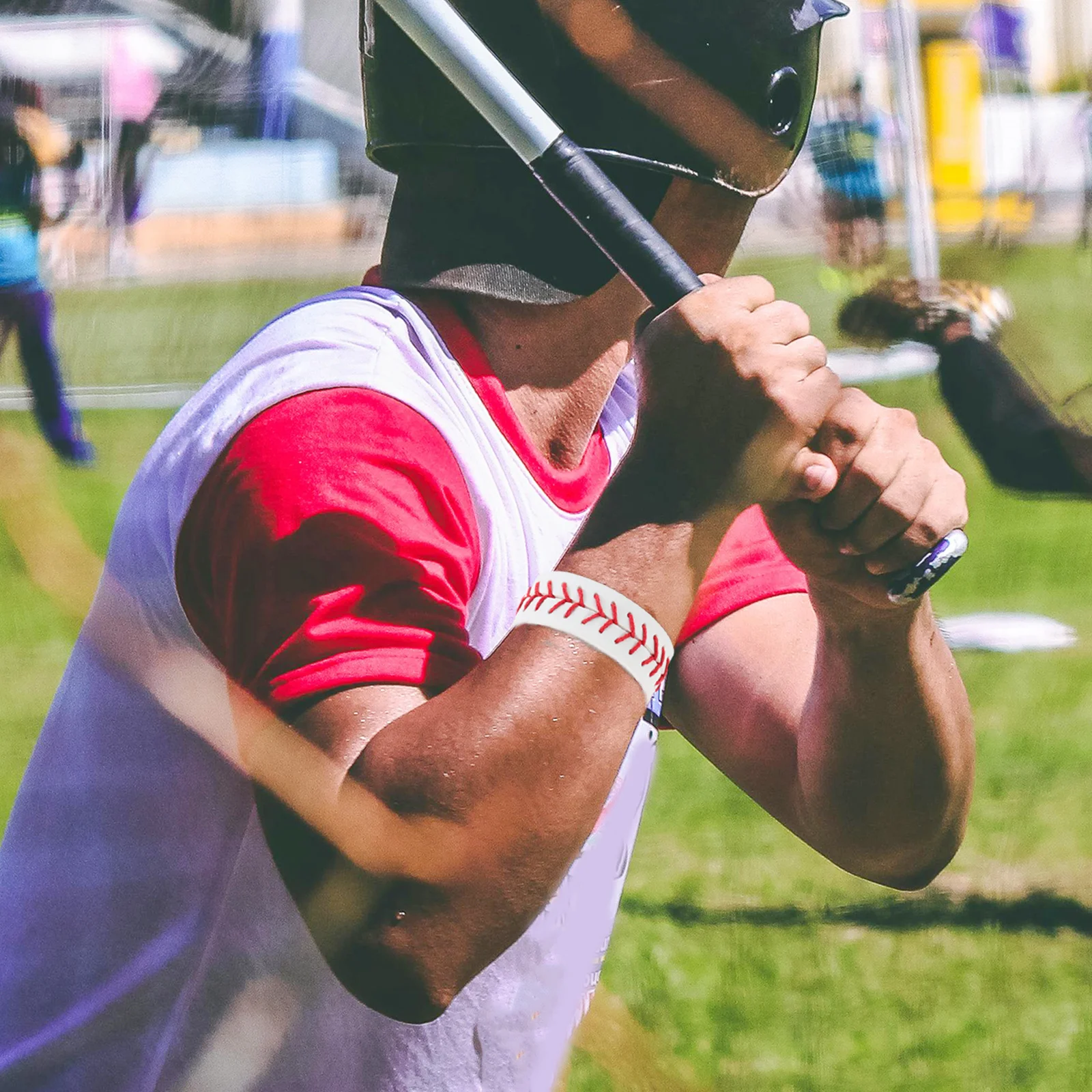 

4pcs Baseball Commemorative Bracelets Adjustable Pu Wax Cord Sport Theme Bracelet For Fans Baseball Jewelry Motivational