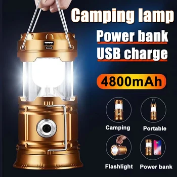 휴대용 태양광 LED 랜턴, 텔레스코픽 토치 램프, 다기능 야외 캠핑 비상 텐트 램프, 야외 조명