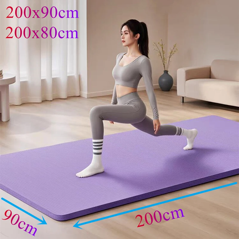 

200x90cm Yoga Mat Pilates Fitness Mat Thicken Non Slip Yoga Cushion Travel Fitness Exercise Pad for Women Home Gym Floor Workout