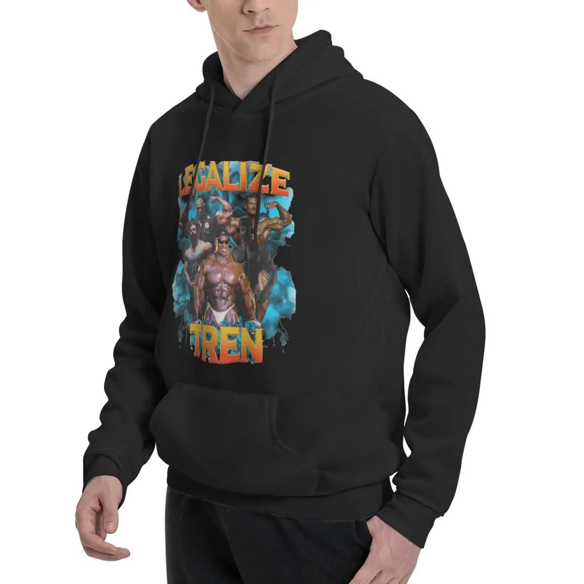 TAN-Sweat à capuche en polyester Legalize Tren pour homme, sweat-shirt chaud, couleurs Dif