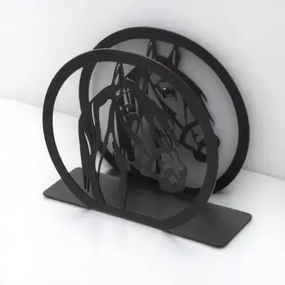 

Iron Horse Paper Towel Holder Black Tissue Stand Napkin Rack Kitchen Hotel Decor Environment Friendly Practical