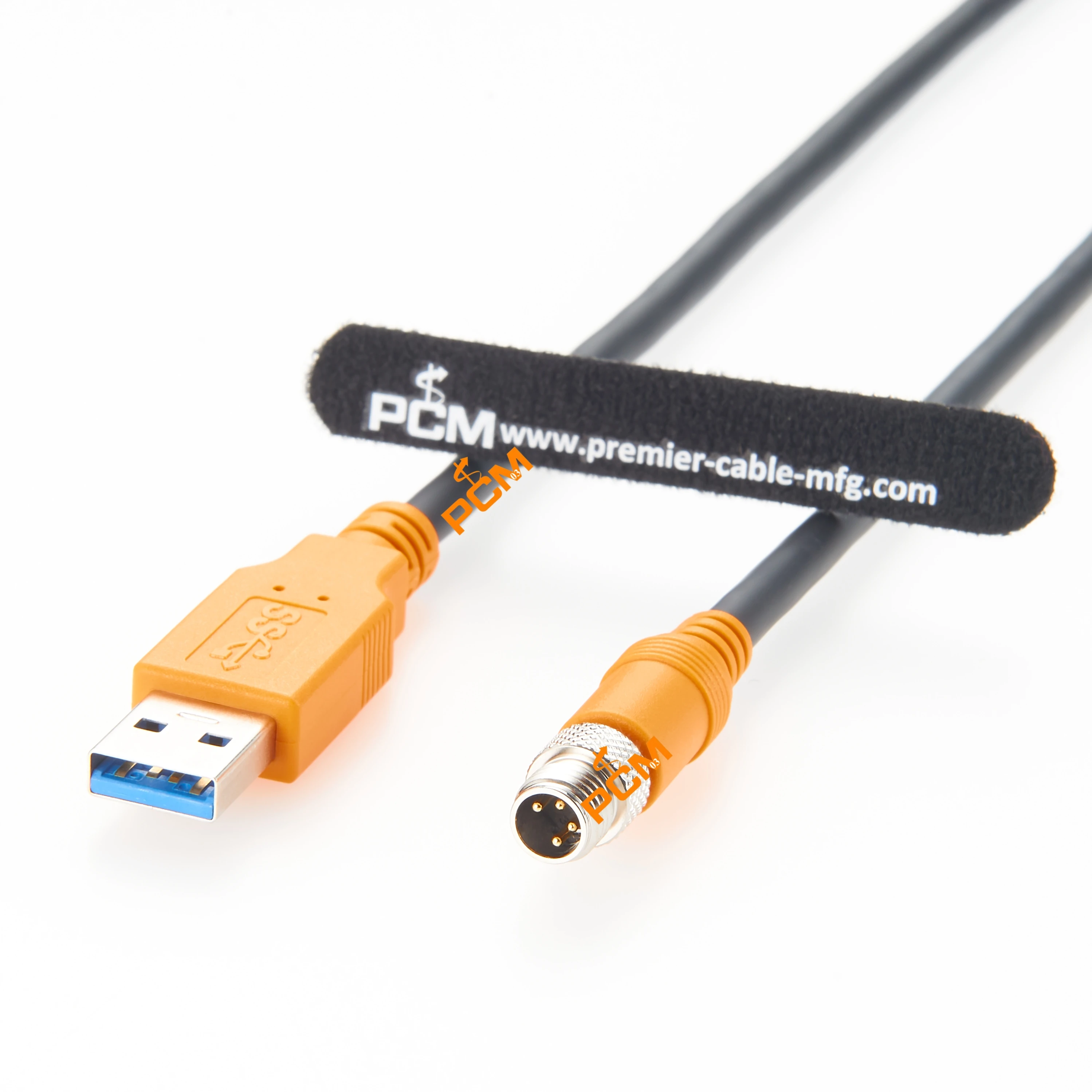 USB 3.0 A Male to M8 4 Pin A-Code Male Cable, Industrial USB to M8 Connector Cable 1.5m for Sensor Controller PC IFM E30136
