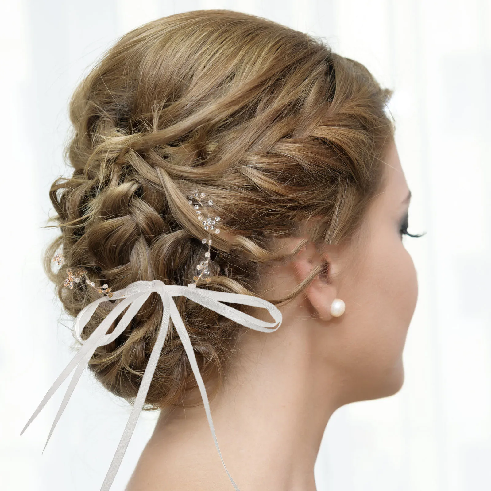 

Alloy Painting Oil-Inlaid Hairband Golden Durable Stylish Bridal Headdress for Women Wedding Party Prom Hair Accessories