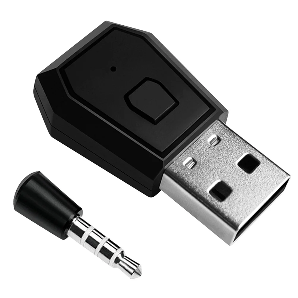 

USB Adapter Wireless Transmitter Wireless Microphone Chat Headphone Dongle for Game Machine Headsets Receiver