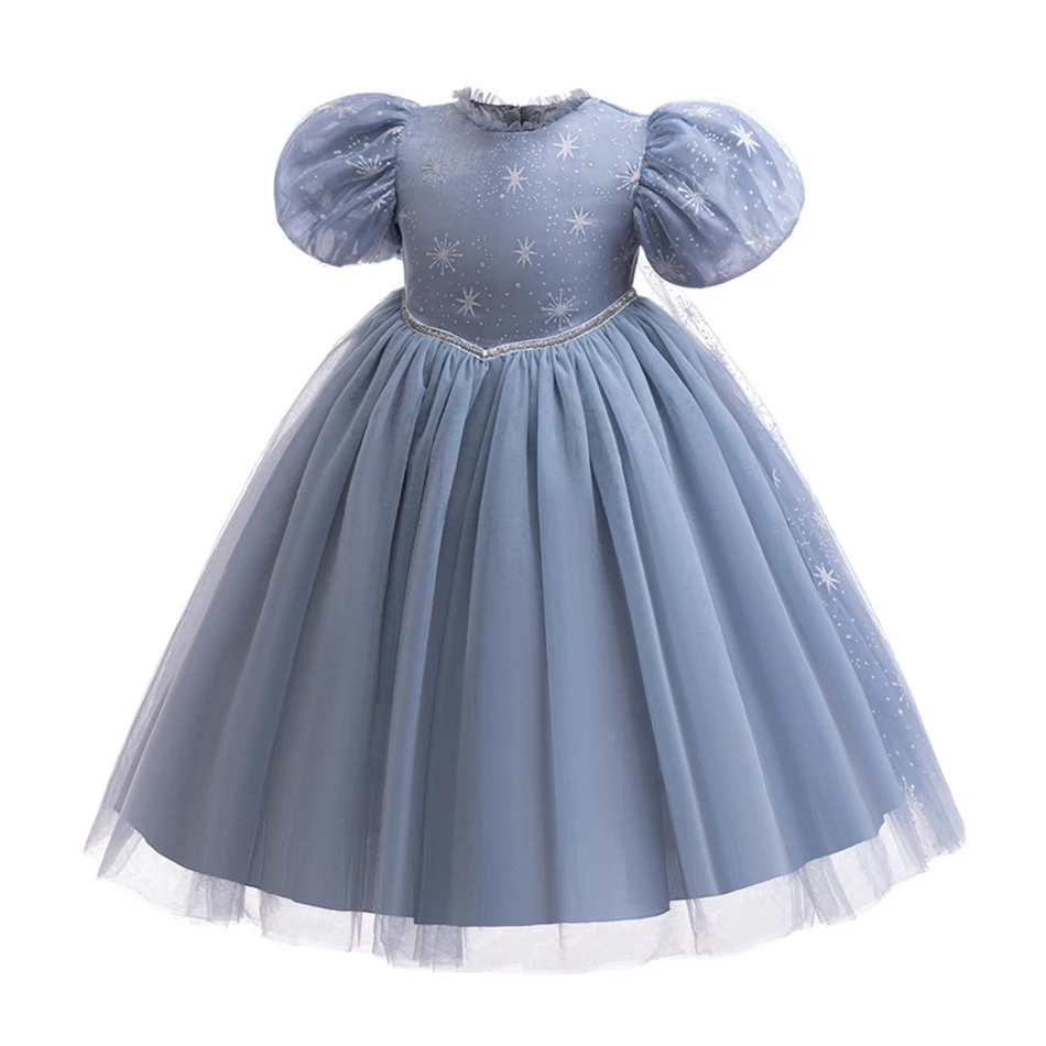 Snow Queen Elsa Dress for Girls Costumes Kids Birthday Party Cosplay Princess Ball Gown Carnival Christmas Party Fancy Clothing