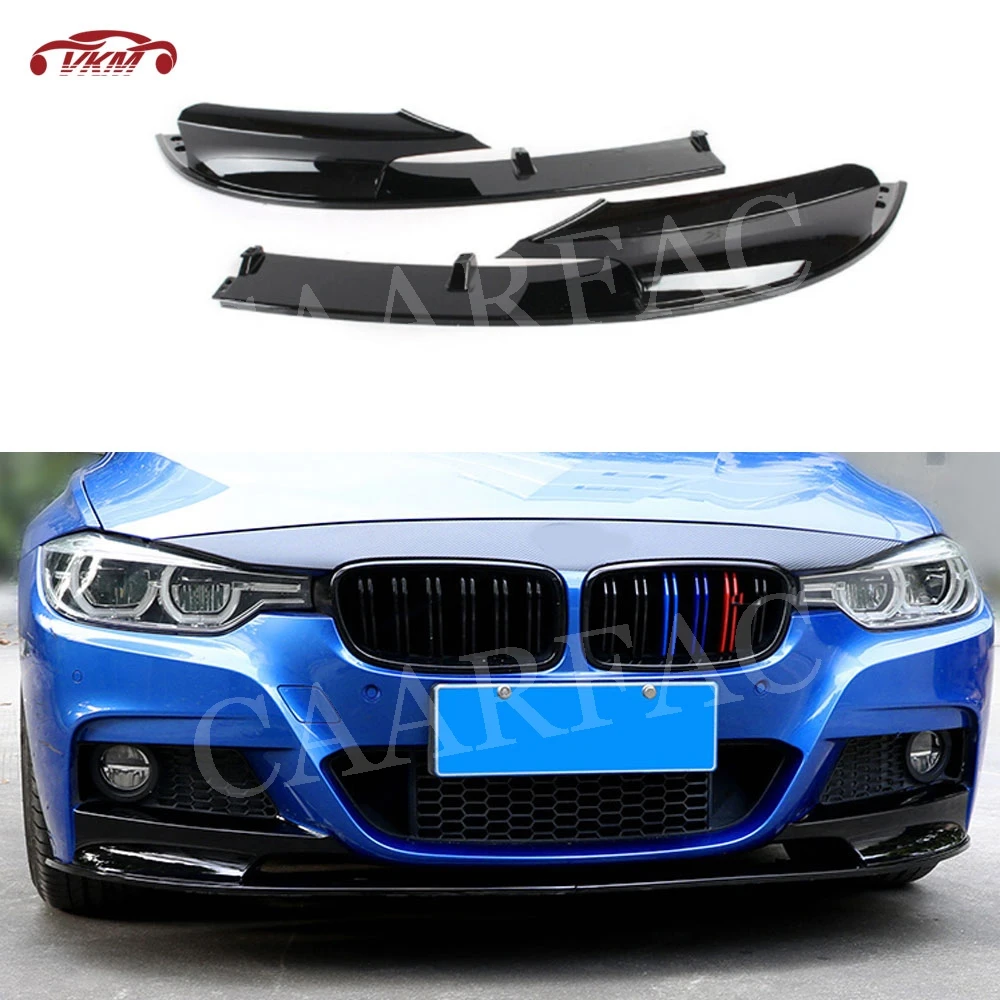 

ABS Gloss Black Front Lip Spoiler Splitters for BMW 3 Series F30 M Style 2012-2018 Sports Version Bumper Guard Car Accessories