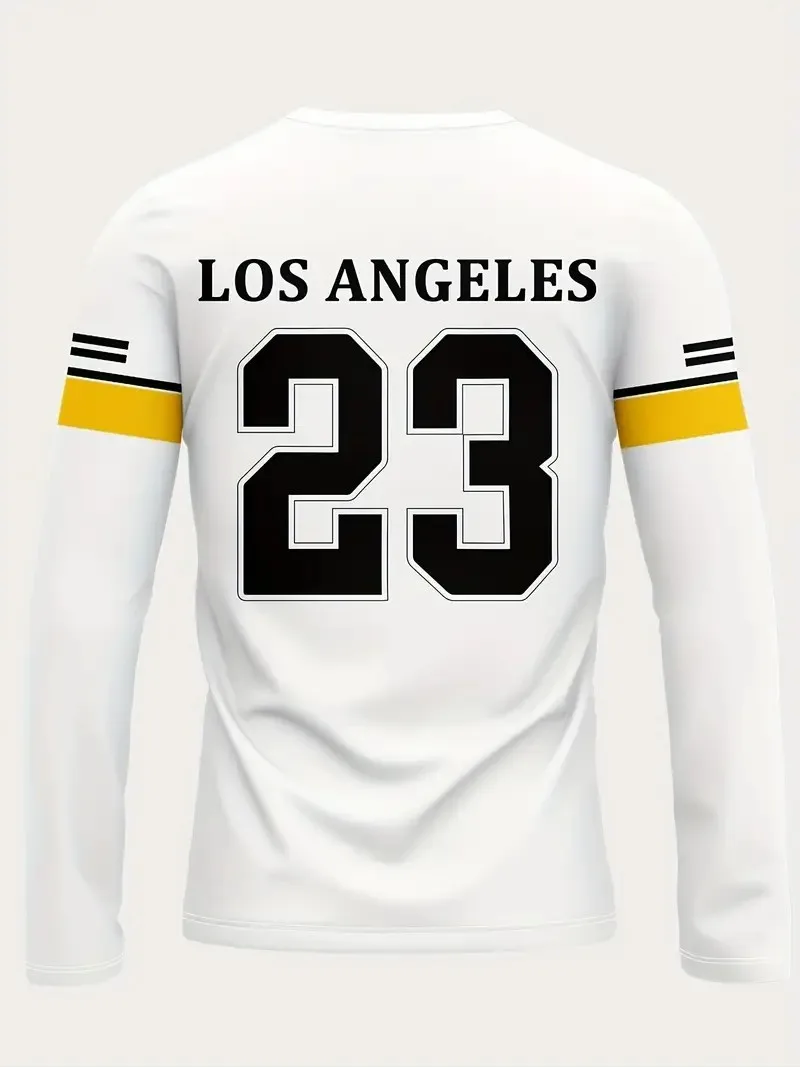 القميص الرجالي الجديد بأكمام طويلة لربيع وخريف 2025 عصري ومريح مع طباعة نمط رقمي ثلاثي الأبعاد #4