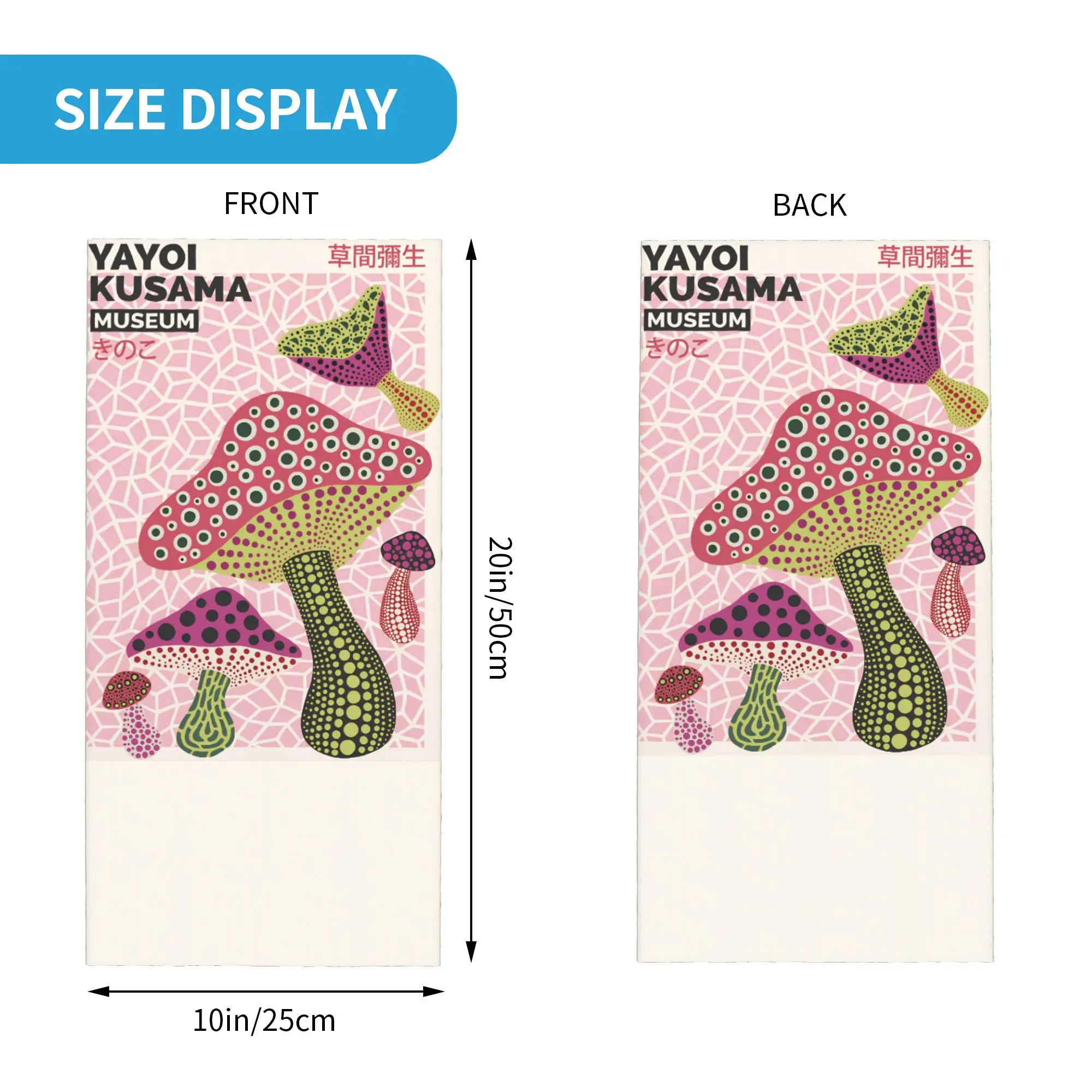 Yayoi Kusama Pumpkin Classic Artists Bandana Neck Warmer Women Men Winter Hiking Ski Scarf Gaiter  Face Cover