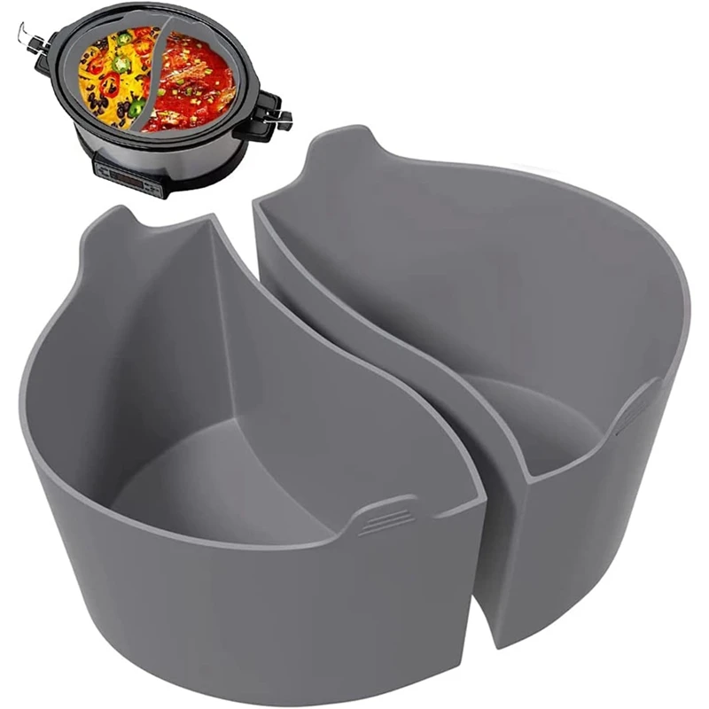 2 Pcs Slow Cooker Liners For 6-7-8 QT Crocker Pot With 2 Hand Clips,Replacement Plastic