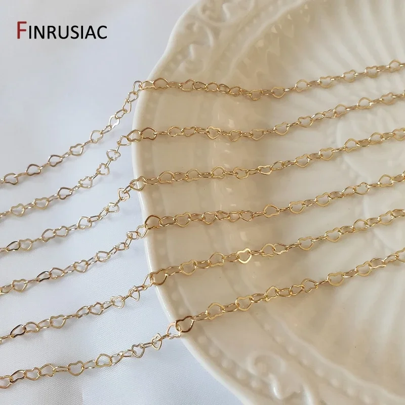 Wholesale Bulk Chain 14K Gold Plated Brass Metal Round Link Cable Chains For DIY Needlework Jewelry Making Supplies