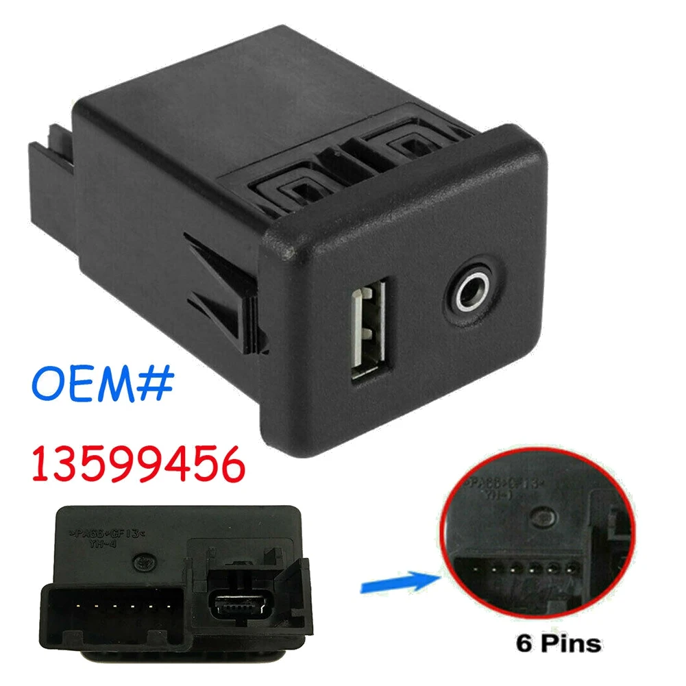 For Opel Vauxhall Insignia A GMC  Buick Audio Auxiliary AUX Jack USB Charging Port Module Socket 13599456-A67F