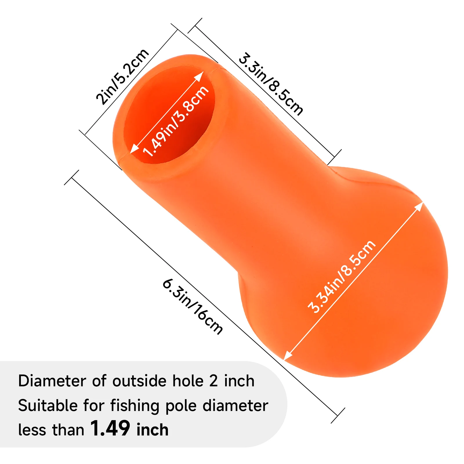 SANLIKE 3.8cm Calibre Fishing Rod Docking Pad EVA Fishing Rod Holder Suitable for large fishing barrels or heavy fishing rods