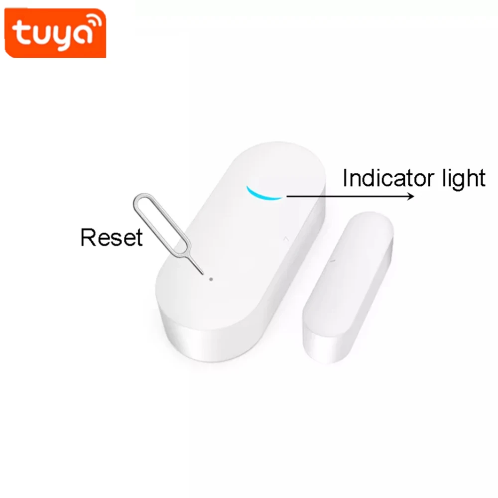 Tuya Smart WiFi Door Sensor Door Open / Closed Detectors App Telecontrol Notification Alert Security Alarm Support Alexa Google