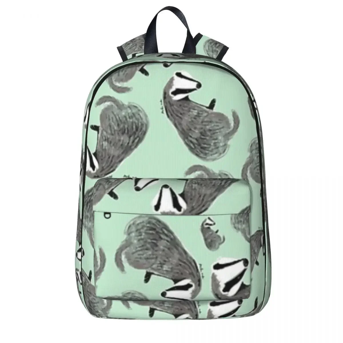 European Badger Pattern Woman Backpacks Boys Girls Bookbag Casual Students School Bags Portability Travel Rucksack Shoulder Bag