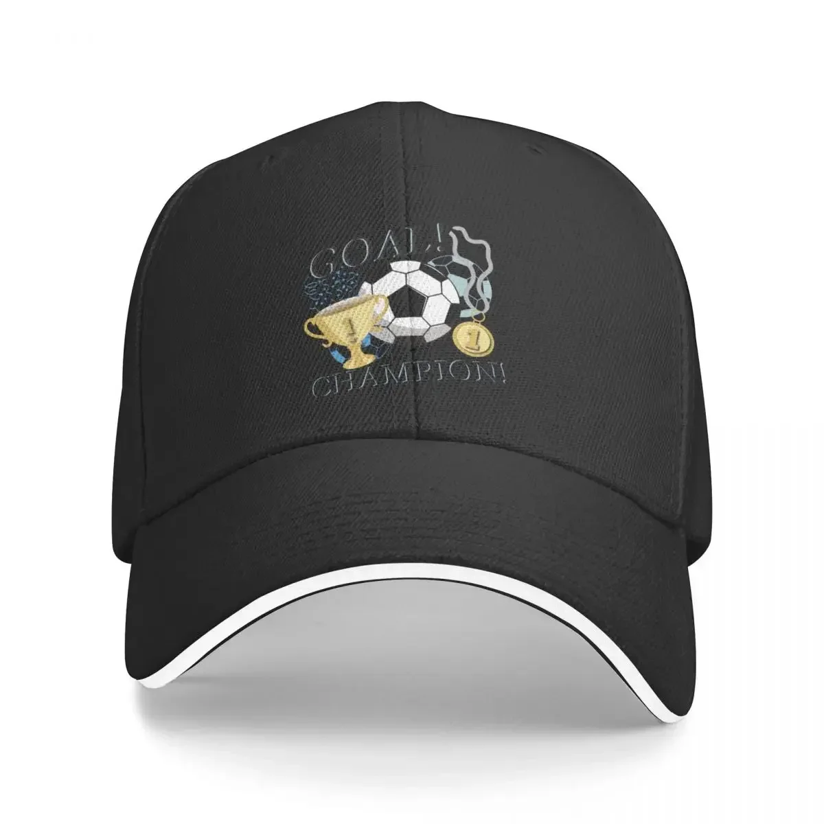 Football Goal Scoring Champion! Baseball Cap Snap Back Hat Hip Hop Beach Outing For Women 2025 Men's