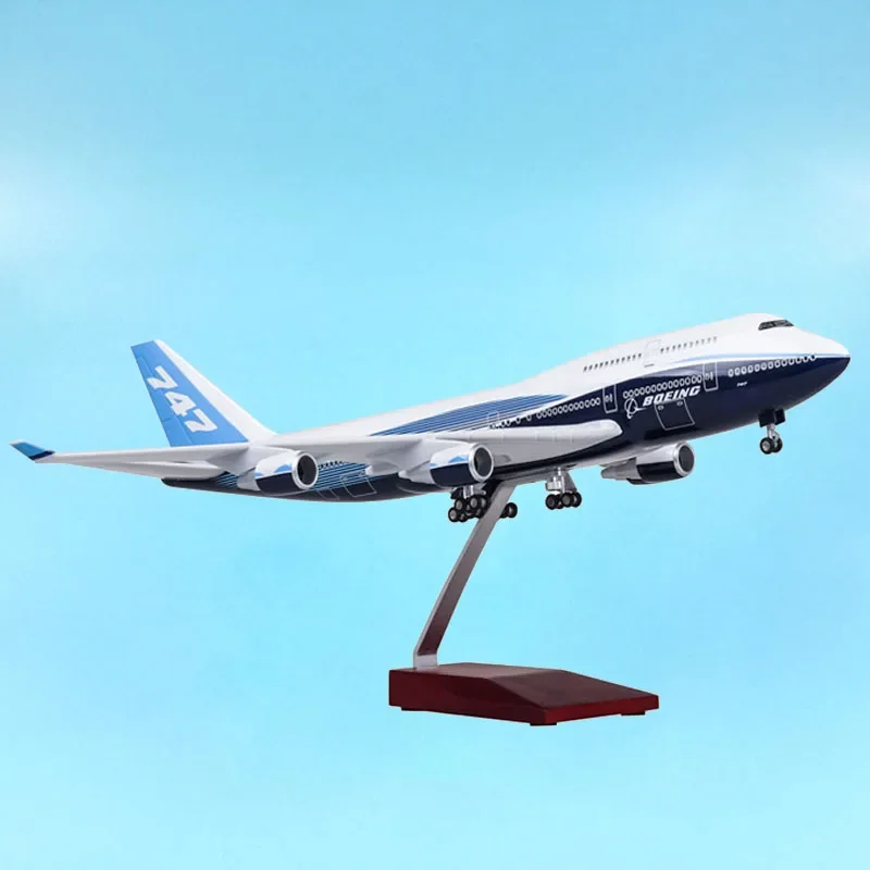 1/150 47CM Aviation Airplane Boeing B747 Aircraft Plane International Airline Model Light Plane Airliner Adult Toys Gift Display