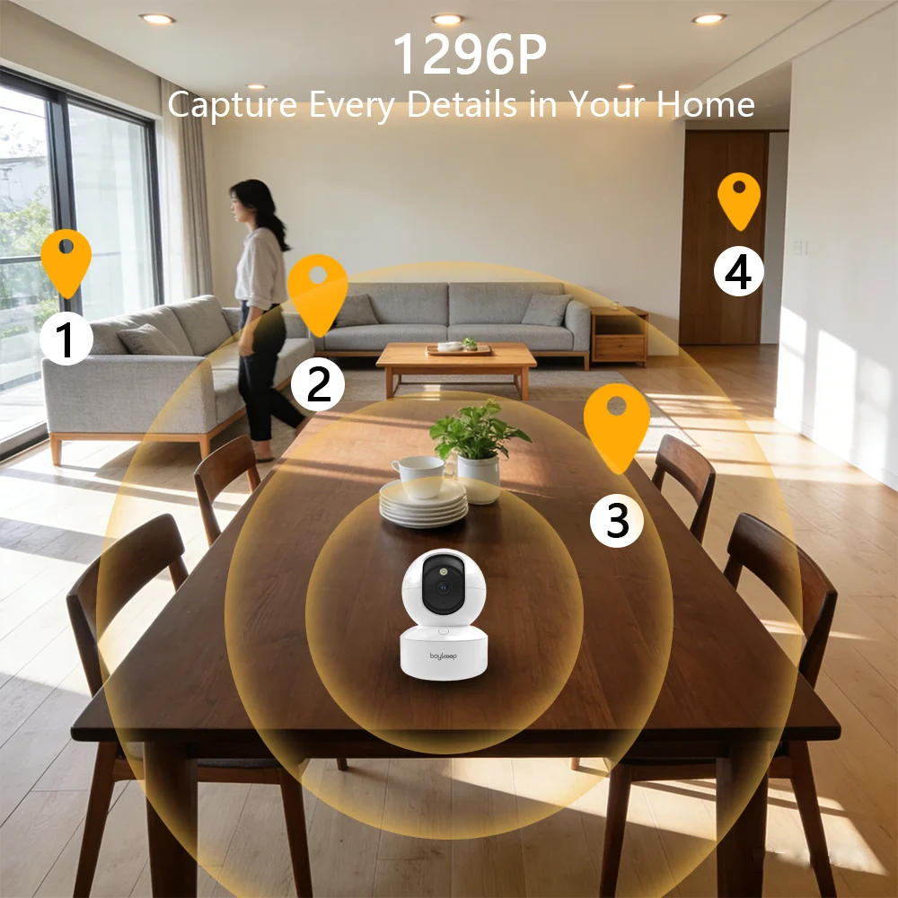 Boykeep 4MP Pet Camera with Ph - đánh giá và giá Pan Tilt Bracket