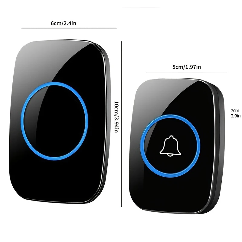 Wireless Doorbell EU Plug 300M Remote Control Waterproof 433 Frequency Through The Wall Signal Alarm Ambulance Smart Doorbell