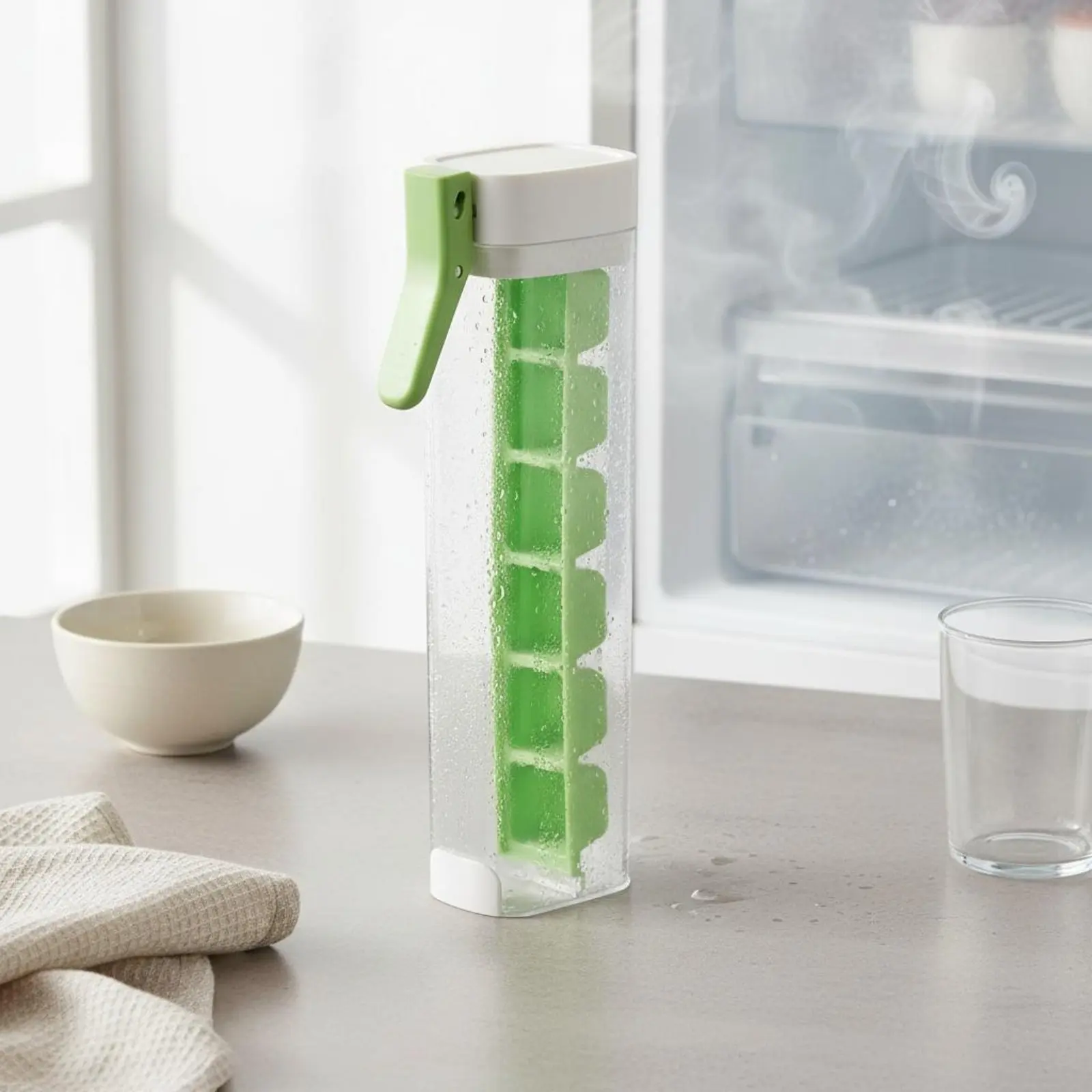 Press Release Ice Tray Space Saving Single-Hand-Hand Ice Tray Kitchen Item Hygienic