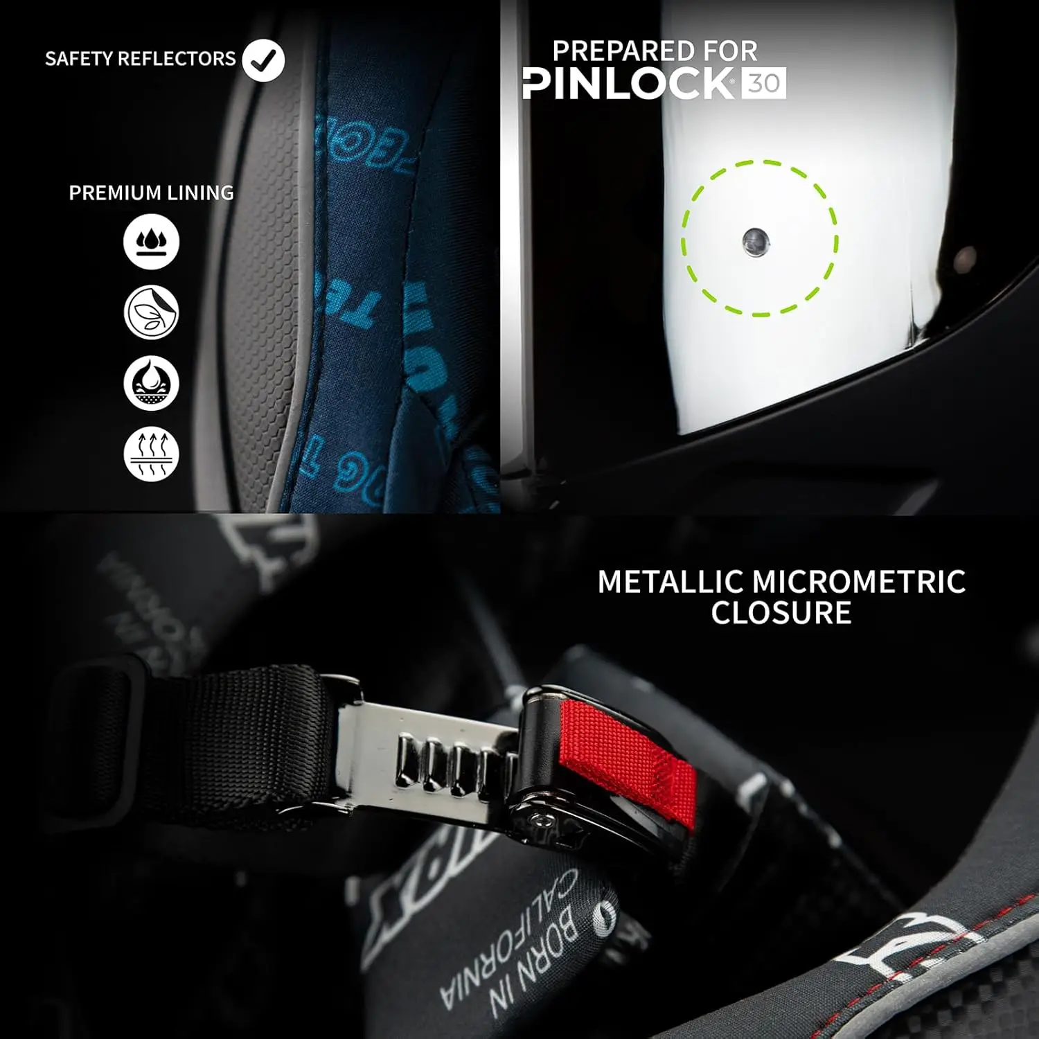 Kaski motocyklowe Onix Full Face dla mężczyzn, kaski motocyklowe z mocowaniem Pinlock, z certyfikatem DOT, wygodny krój.