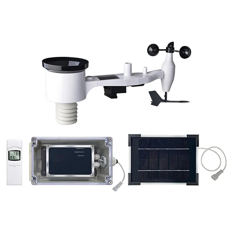 Effective WS6006 GSM 4G Wireless Weather Meter, Detects Temp Humidity Rainfall Wind Speed Direction Light UV & Air Pressure