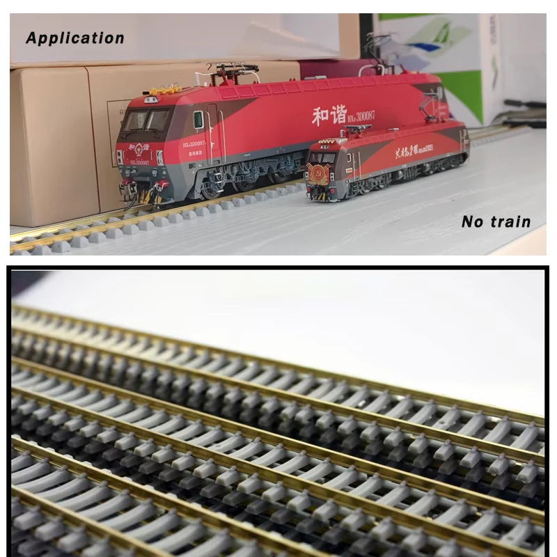 2Pcs Ho scala treno ferroviario cemento Sleeper Track modello 1:87 kit ferroviari lunghezza giocattoli può portare elettricità per Diorama 50cm